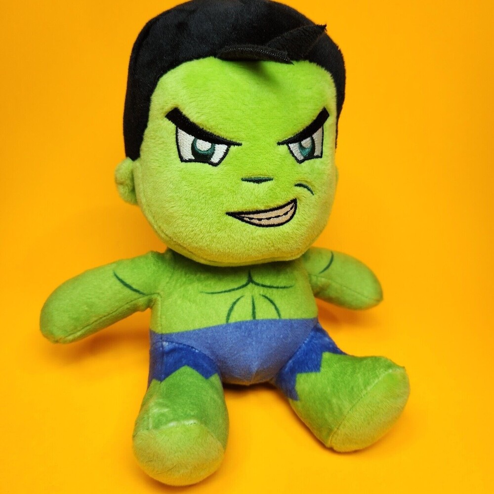 Marvel Hulk Plush Toy 8" Small Green Smirking Stuffed Figure Superhero